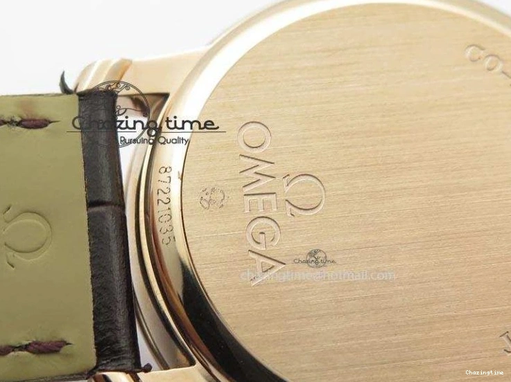 0207 Popular De Ville MK 1:1 Best Edition RG White Dial On Black Leather Asian Seagull T1701 (Sec@6) 8237